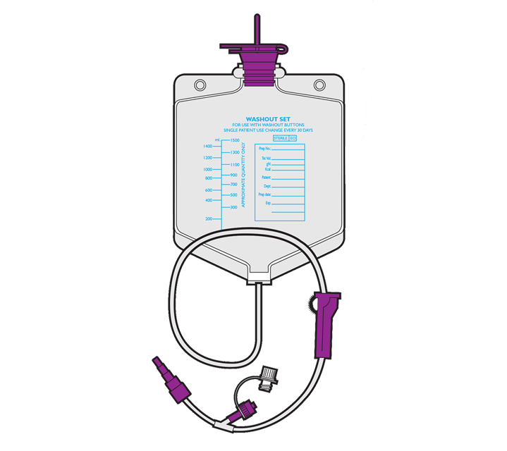 Caecostomy Extension Catheter Washout Set